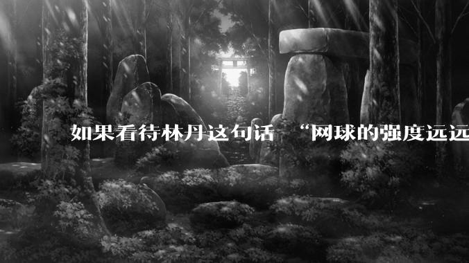 如果看待林丹这句话 “网球的强度远远没有羽毛球大”?