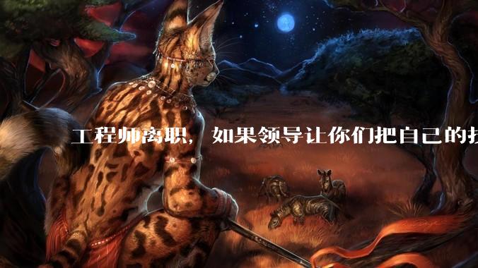 工程师离职，如果领导让你们把自己的技术教会一个人才能走，你们会教吗？