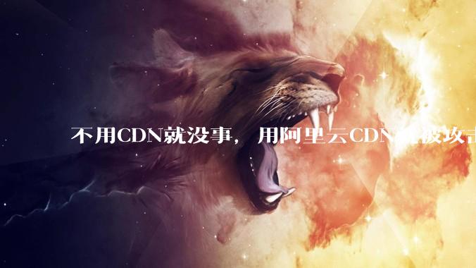 不用CDN就没事，用阿里云CDN就被攻击刷流量，阿里云表示证明不了就要用户买单，如何看到这种行为？